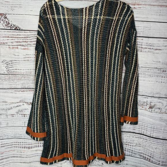 Soft Surroundings Large Sweater Open Knit Crochet Bohemian Lagenlook 2AX74 XL - Picture 2 of 4